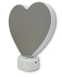  ﻣﺮاة مضيئة قلب بطارية + USB 2