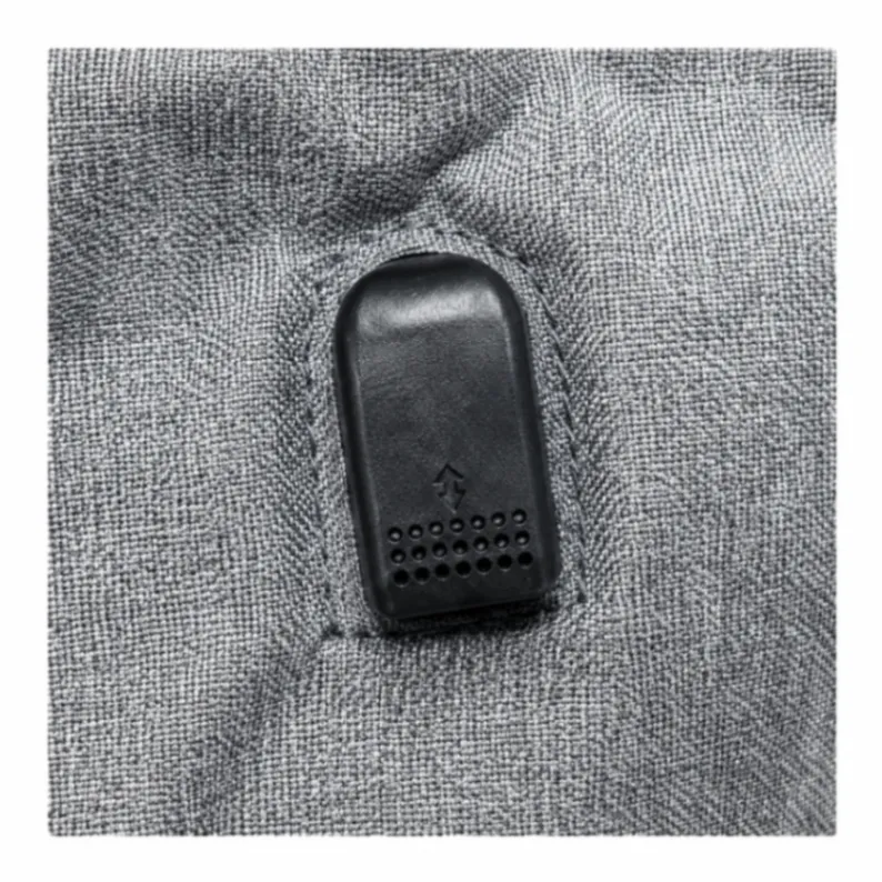 حقيبة ظهر  مع USB - رمادي  3