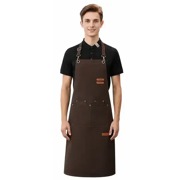 مريول شيف جينز خفيف- بني